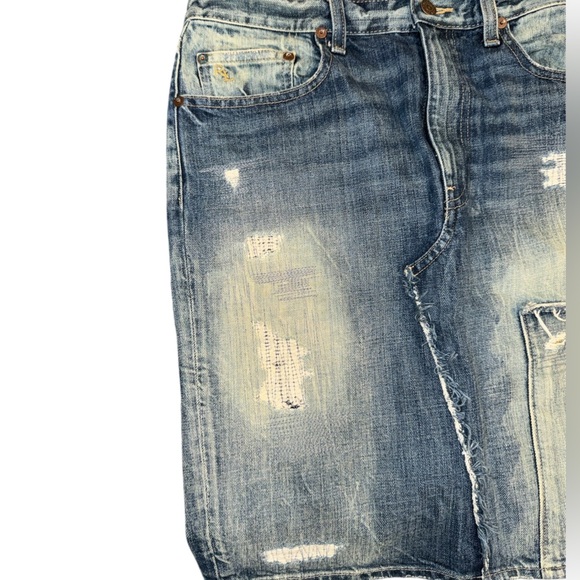 Polo Ralph Lauren Distressed Jean Skirt - Picture 3 of 6